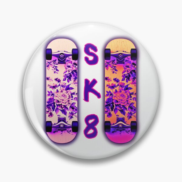 Item preview, Skateboards for girls, SK8, vivid graphics, flower pattern, floral designed and sold by silent-violin.