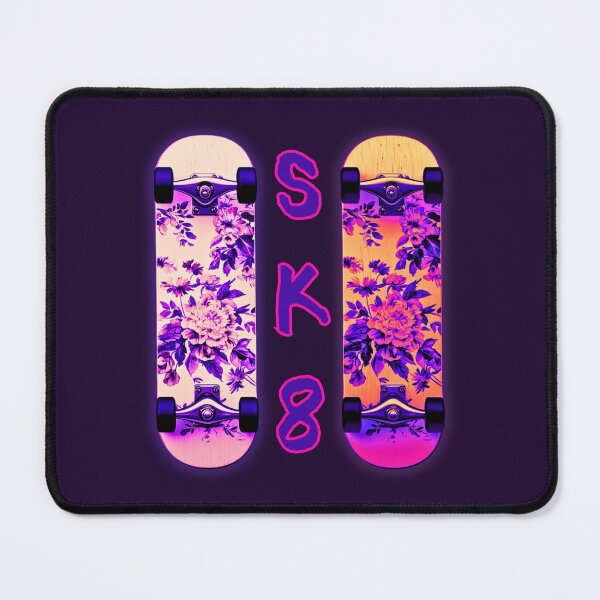 Item preview, Skateboards for girls, SK8, vivid graphics, flower pattern, floral designed and sold by silent-violin.