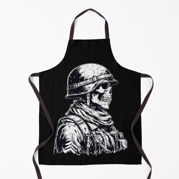 Item preview, Monochromatic Skeleton Skull Soldier designed and sold by TomFrontierArt.