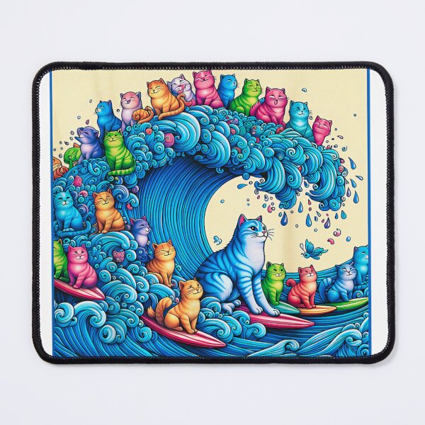 Item preview, Kamala cat wave designed and sold by LOLANeshop.