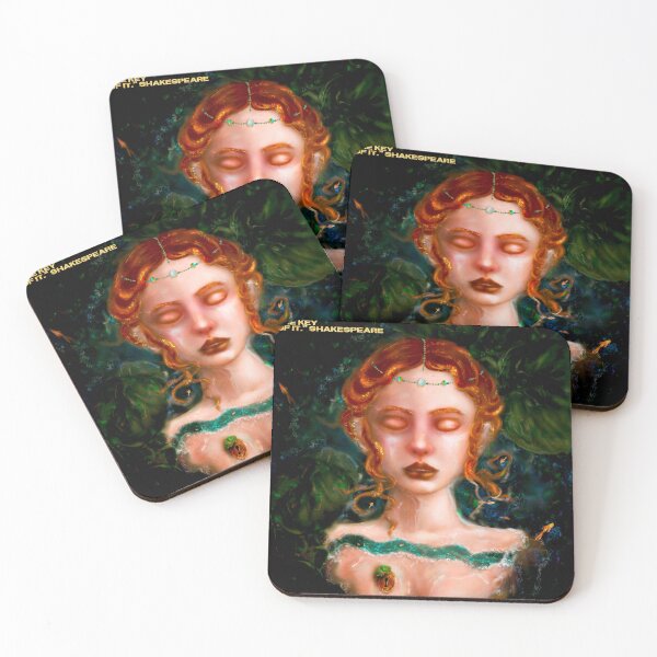 Item preview, Shakespeare Quote: Drowning Ophelia Fairycore Painting in Lowbrow Pop Surrealist Style designed and sold by Monica Laipple.