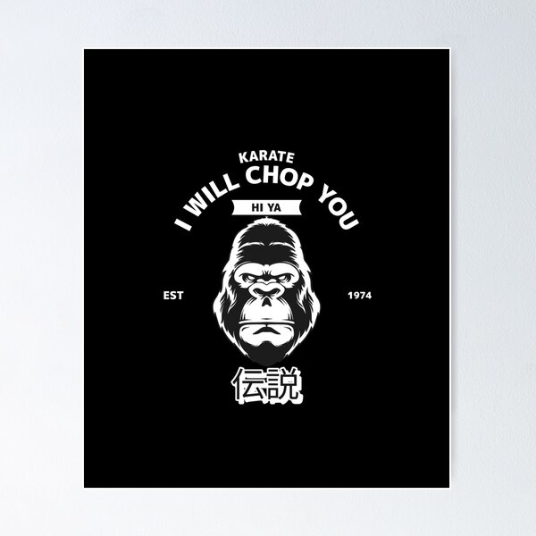 Item preview, Karate Gorilla I will chop you Hiya T-Shirt designed and sold by GuesthozGraphix.