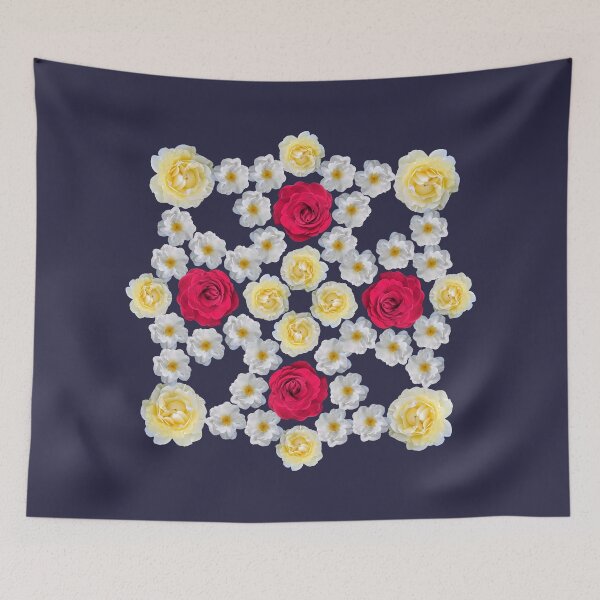 Item preview, Colorful Roses Square Geometry Floral Mandala Shapes Mania designed and sold by Shapes-Mania.