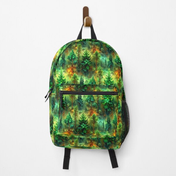 Item preview, Vibrant Forest Trees Seamless Pattern designed and sold by VikArtStudio.