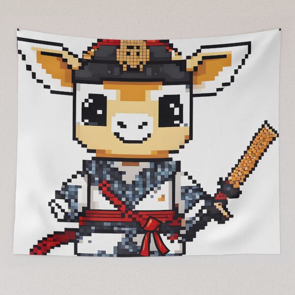 Item preview, Pixel Samurai Giraffe designed and sold by ArtsyWishesShop.