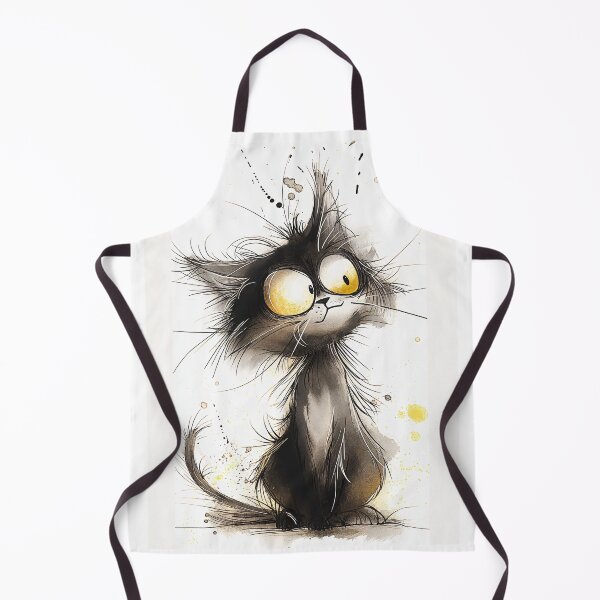 Item preview, Pawsitively Perplexed: The Curious Cat Chronicles - Black Cartoon Cat designed and sold by ljgift.
