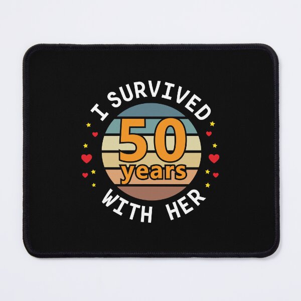 Item preview, 50th Anniversary I Survived 50 Years of Marriage – Husband & Wife T-Shirt designed and sold by designhaunt.