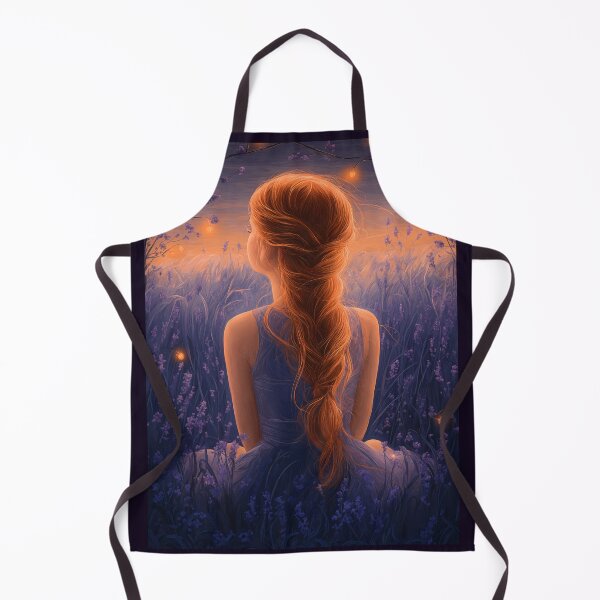 Item preview, Whispers of Twilight: Where Dreams Dance in the Evening Light - Bright Colorful Purple Girl looking away designed and sold by ljgift.