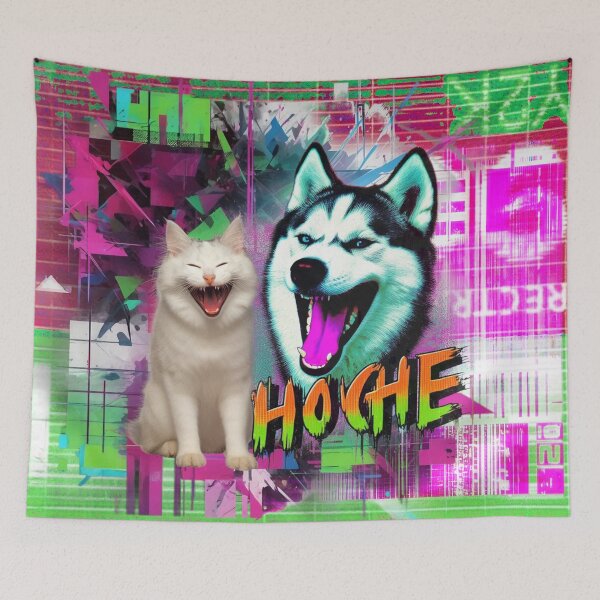 Item preview, Hoche cat and husky meme designed and sold by piscininha.