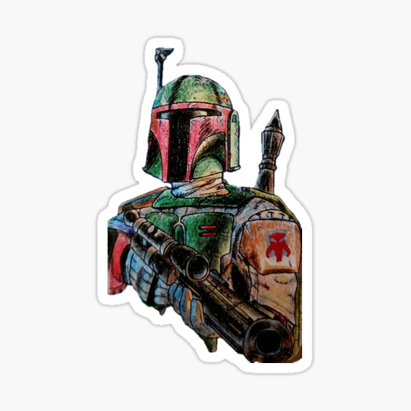 Vista previa del artículo con la obra «boba Fett», diseñado y vendido por pavanj99.