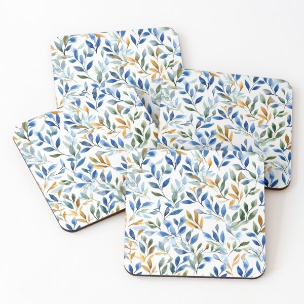 Item preview, Colurful Watercolor Leaves Pattern designed and sold by GiraffeCreative.