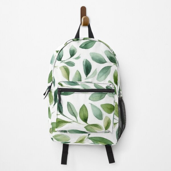 Item preview, Green Watercolor Leaves Pattern designed and sold by GiraffeCreative.