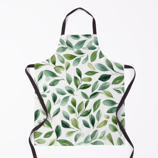 Item preview, Green Watercolor Leaves Pattern designed and sold by GiraffeCreative.