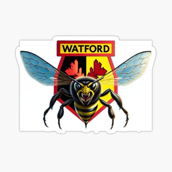 Item preview, Watford FC Hornet Badge - Fierce Football Club Mobile Cover designed and sold by Final Whistle Art.
