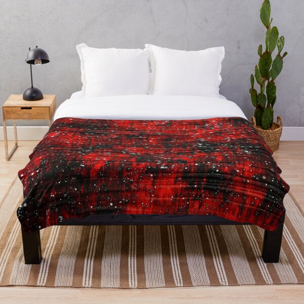 Item preview, Crimson red and carbon black pattern designed and sold by Print2Harbor.