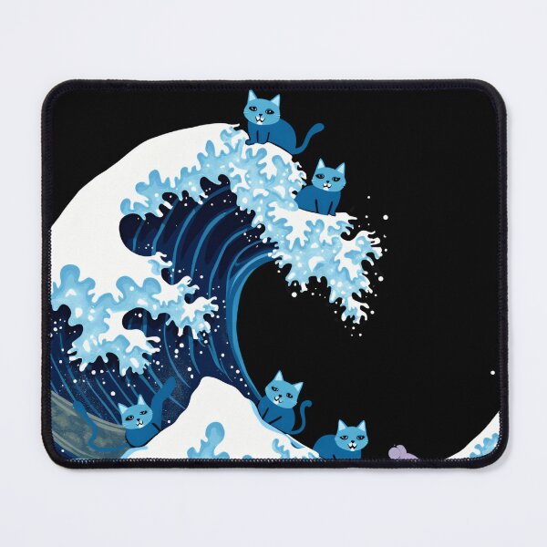 Item preview, Cute Wave of Blue Cats for Kamala designed and sold by ArtFromBeyond.