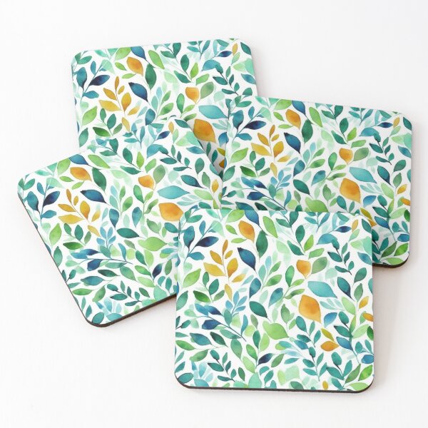 Item preview, Watercolor Leaves Pattern designed and sold by GiraffeCreative.
