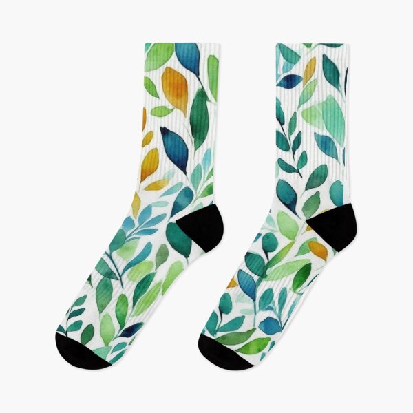 Item preview, Watercolor Leaves Pattern designed and sold by GiraffeCreative.