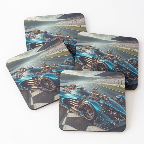 Item preview, "Steampunk Supercar: Fusion of Future and Past blue" designed and sold by cbishopbailey.