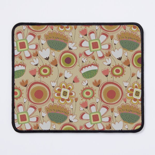 Item preview, Carol Brady Retro Americana Floral in 1960s Color Palette designed and sold by Lifestyle by Croff.