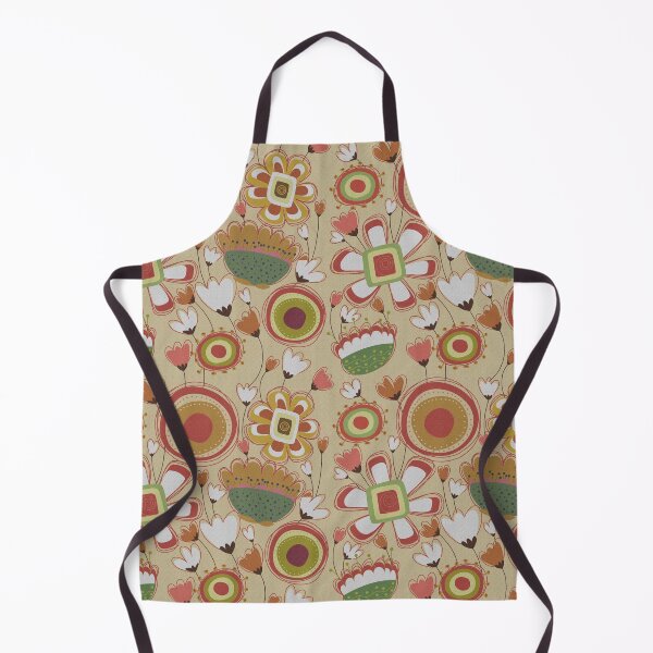 Item preview, Carol Brady Retro Americana Floral in 1960s Color Palette designed and sold by Lifestyle by Croff.