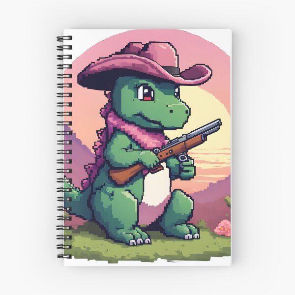 Item preview, Pixel Cowboy Dinosaur  designed and sold by ArtsyWishesShop.