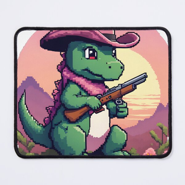 Item preview, Pixel Cowboy Dinosaur  designed and sold by ArtsyWishesShop.