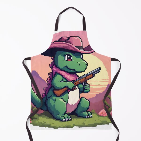 Item preview, Pixel Cowboy Dinosaur  designed and sold by ArtsyWishesShop.