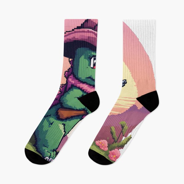 Item preview, Pixel Cowboy Dinosaur  designed and sold by ArtsyWishesShop.