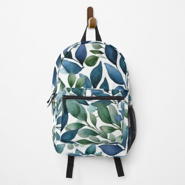Item preview, Blue & Green Watercolor Leaves Pattern designed and sold by GiraffeCreative.