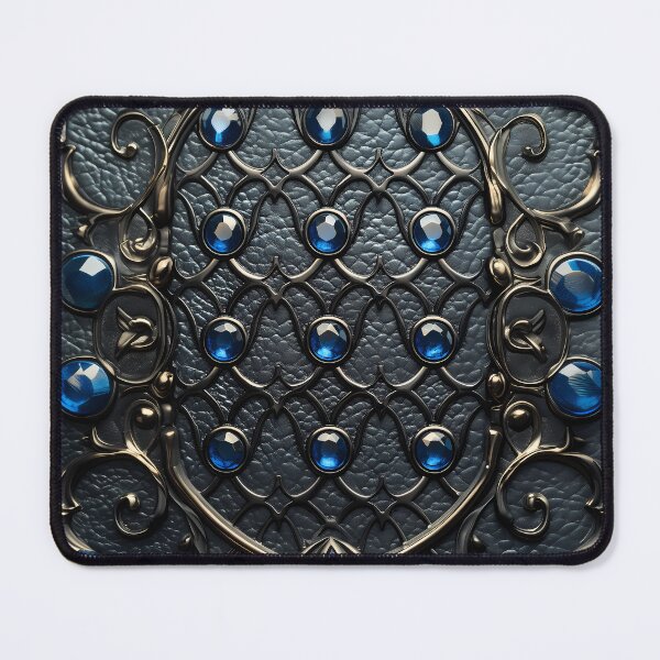 Item preview, Black leather and sapphires designed and sold by Print2Harbor.