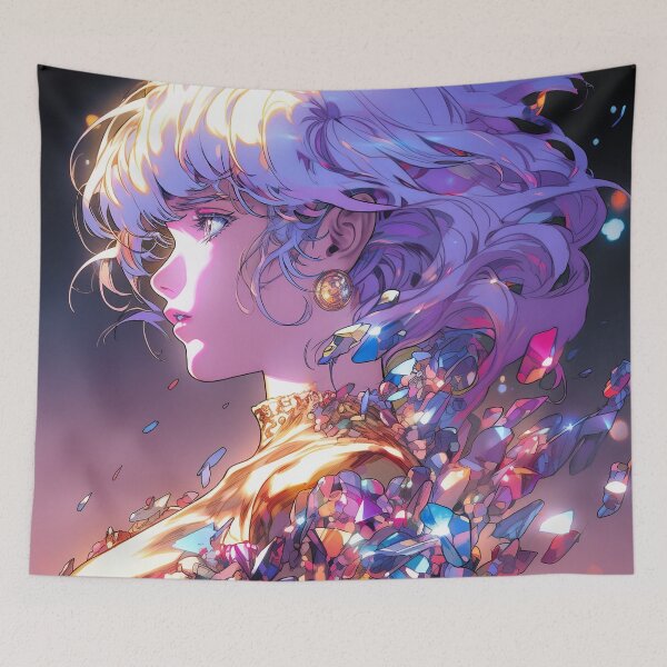 Item preview, Vibrant Elegant Crystal Anime Girl designed and sold by bubblegoth.