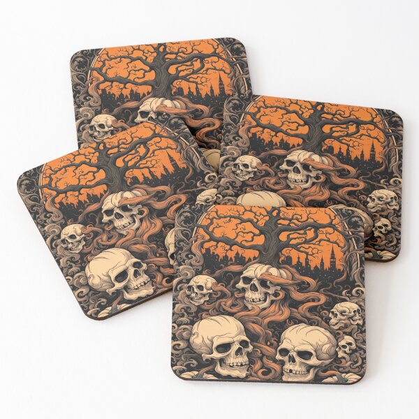 Item preview, Halloween Graveyard Skulls  designed and sold by BirdsnStuff.