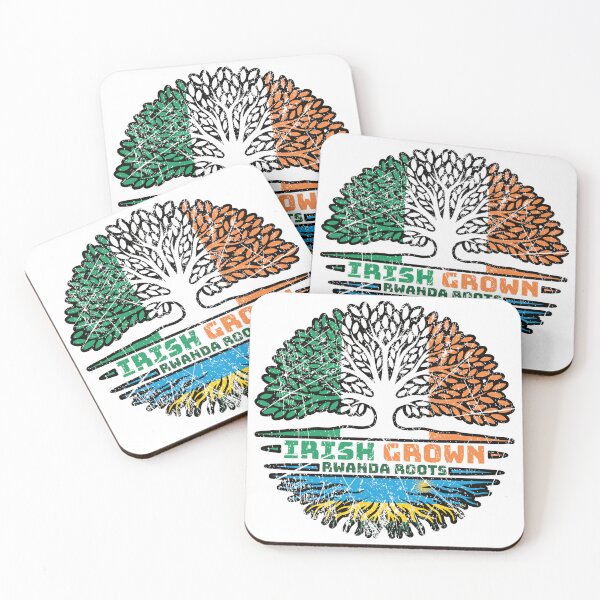 Item preview, Rwanda Rwandan Irish Ireland Tree Roots Flag designed and sold by FlagX.