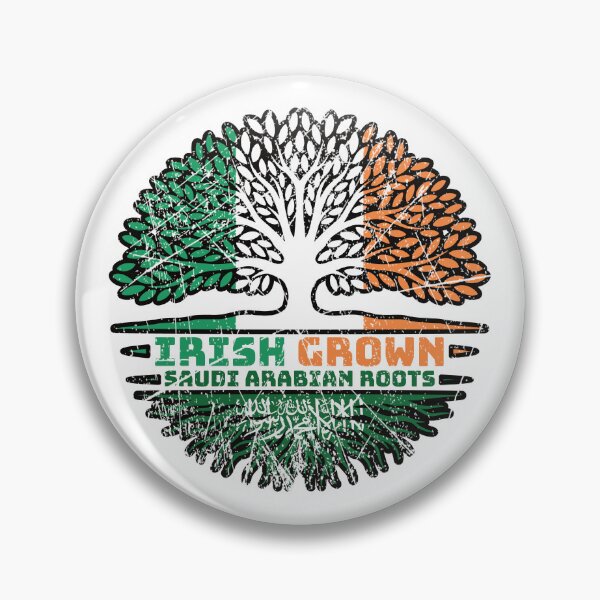Item preview, Saudi Arabia Saudi Arabian Irish Ireland Tree Roots Flag designed and sold by FlagX.