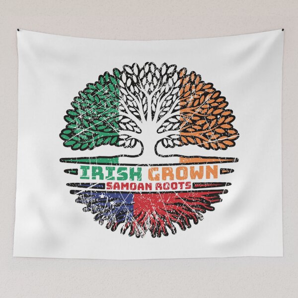 Item preview, Samoa Samoan Irish Ireland Tree Roots Flag designed and sold by FlagX.