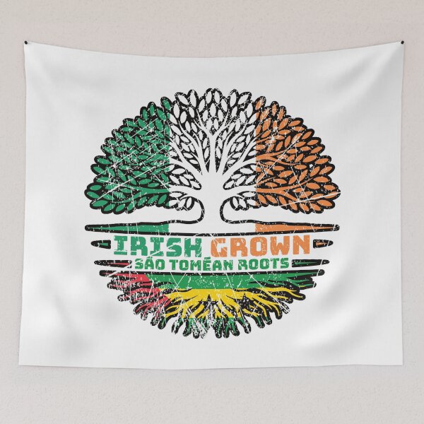 Item preview, Sao Tome and Principe Sao Tomean Irish Ireland Tree Roots Flag designed and sold by FlagX.