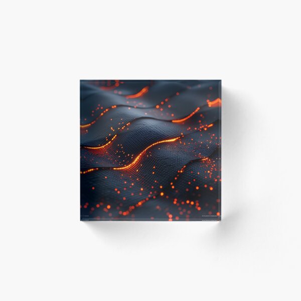 Aperçu de l'œuvre Motif noir carbone avec étincelles de feu créée et vendue par Print2Harbor.