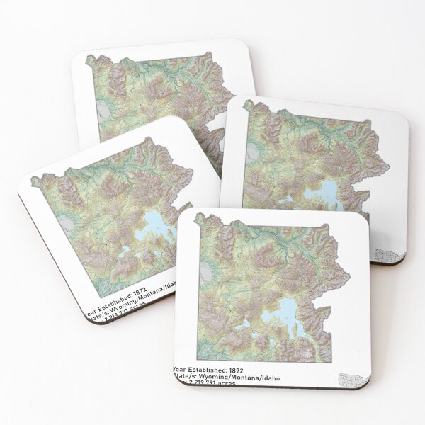 Item preview, Yellowstone National Park Topo Map designed and sold by JL-Maps.