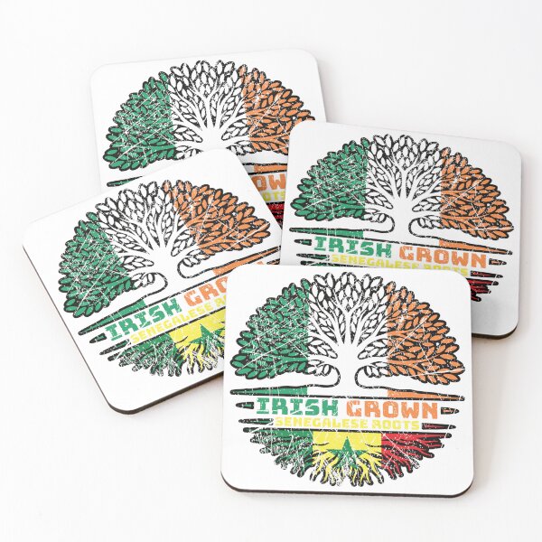 Item preview, Senegal Senegalese Irish Ireland Tree Roots Flag designed and sold by FlagX.