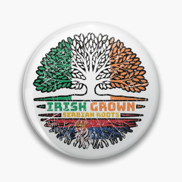 Item preview, Serbia Serbian Irish Ireland Tree Roots Flag designed and sold by FlagX.