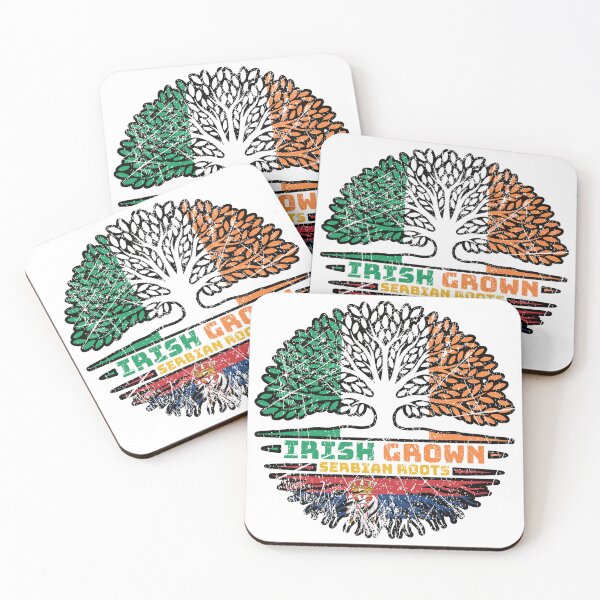Item preview, Serbia Serbian Irish Ireland Tree Roots Flag designed and sold by FlagX.