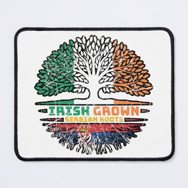 Item preview, Serbia Serbian Irish Ireland Tree Roots Flag designed and sold by FlagX.