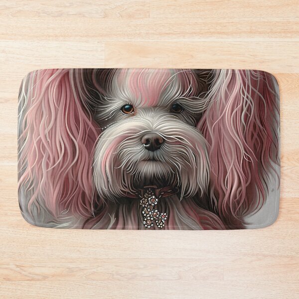 Item preview, Elegance Unleashed: Where Style Meets Canine Charm - Pink Shaggy Puppy with floppy ears designed and sold by ljgift.
