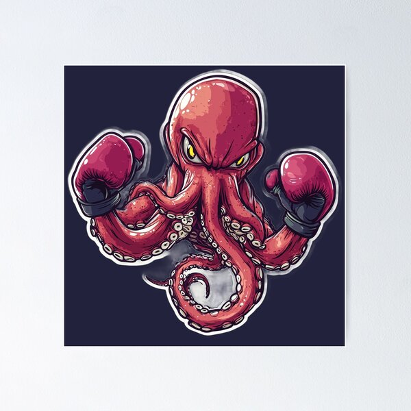Item preview, Octo Smash - The Punching Kraken designed and sold by WaveVisions.