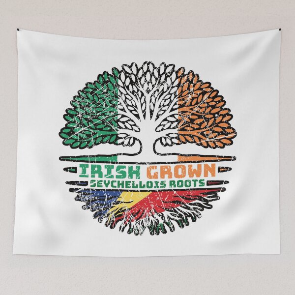 Item preview, Seychelles Seychellois Irish Ireland Tree Roots Flag designed and sold by FlagX.