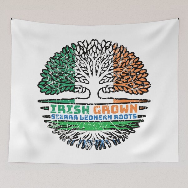 Item preview, Sierra Leone Sierra Leonean Irish Ireland Tree Roots Flag designed and sold by FlagX.