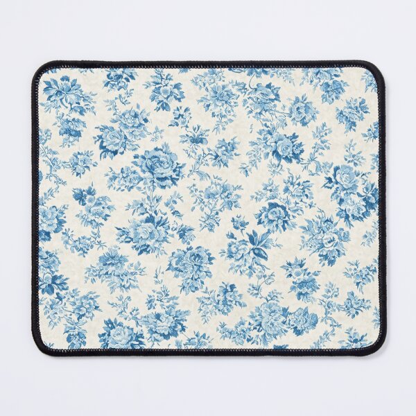 Item preview, Blue Toile De Jouy Vintage Floral Pattern designed and sold by SeamPix.