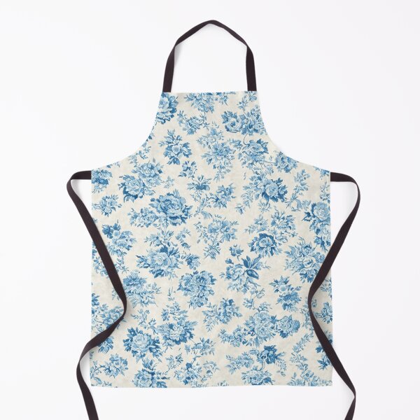 Item preview, Blue Toile De Jouy Vintage Floral Pattern designed and sold by SeamPix.