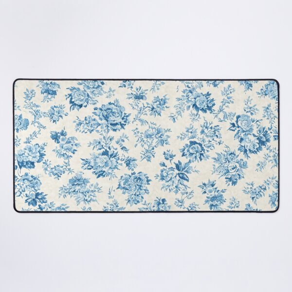 Item preview, Blue Toile De Jouy Vintage Floral Pattern designed and sold by SeamPix.